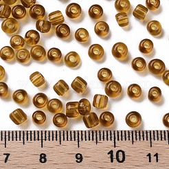 ガラスシードビーズ  トランスペアレント  ラウンド  ダークチソウ  6/0  4mm  穴：1.5mm  約4500ビーズ/ポンド&nbsp;SEED-A004-4mm-2C