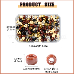 480Pcs 6 Colors Opaque & Transparent Plastic Beads&nbsp;KY-YW0001-75A