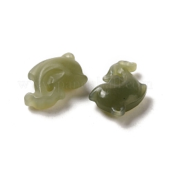 Natural Nephrite Jade Dolphin Charms&nbsp;G-NH0007-01