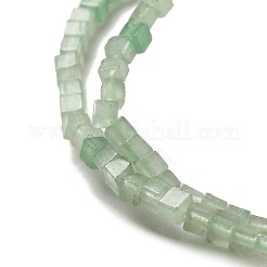天然石グリーンアベンチュリンビーズ連売り  キューブ  2~2.5x2.5~3.5x2.5~3mm  穴：0.4mm  約157~165個/連  14.96~15.75''（38~40センチメートル）&nbsp;G-B064-A06