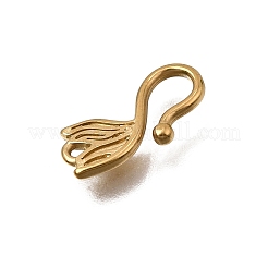 304ステンレススチール製チューリップフック留め具  18KGP本金メッキ  13x7x1mm  穴：1.5x1mm&nbsp;SA-CBACB61-17G