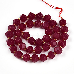 Lab Grown Red Corundum Beads Strands&nbsp;G-T140-10-01