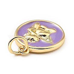 Brass Enamel Pendants&nbsp;KK-G416-38G-03