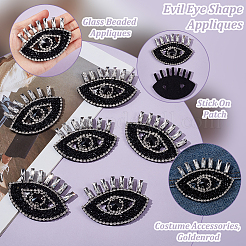 Evil Eye Shape Appliques&nbsp;LS-DIY-WH0401-33