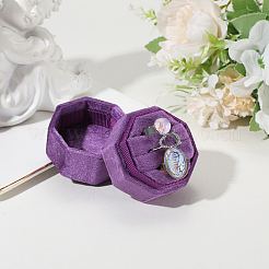 Velvet Cover Plastic Couple Ring Box&nbsp;VBOX-WH20003-001K