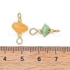 15Pcs 5 Colors Natural & Synthetic Mixed Gemstone Chip Links Connector Charms&nbsp;PALLOY-JF05361