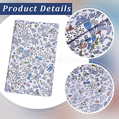 1M Flower Pattern Cotton Fabric&nbsp;AJEW-CY0002-30B