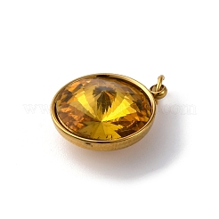 316 Stainless Steel Faceted Glass Pendants&nbsp;STAS-K258-46G-07