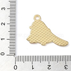 合金エナメルチャーム  長持ちメッキ  ゴールドカラー  鳥のチャーム  ブラック  19.5x25x1.5mm  穴：2mm&nbsp;ENAM-U001-03B-G