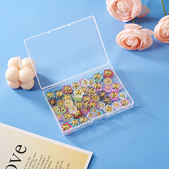 60Pcs 10 Style Transparent Spray Painted Glass Beads&nbsp;LAMP-CW0001-04