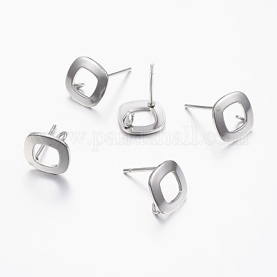 Non-Tarnish 304 Stainless Steel Stud Earring Findings&nbsp;STAS-I071-15P-1
