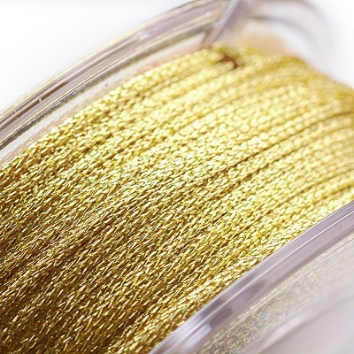 ポリエステルメタリック糸  ゴールド  1mm  約32.8ヤード（30m）/ロール&nbsp;OCOR-G006-02-1.0mm-34-1