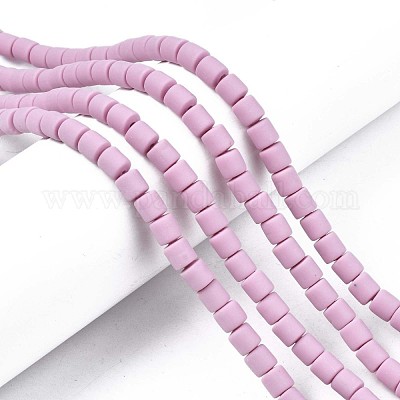樹脂粘土ビーズ連売り  コラム  プラム  5~7x6mm  穴：1.5~2mm  約61~69個/連  15.74インチ&nbsp;CLAY-T001-C61-1