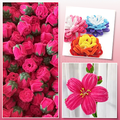 100Pcs DIY Plush Sticks&nbsp;FIND-SP0004-72D-1