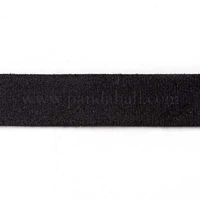 フラット片面模造レザーコード  ライチ模様  ブラック  25x1.8mm  約1.09ヤード（1m）/ロール&nbsp;LC-WH0002-01F-1