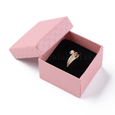 Square Cardboard Ring Boxes&nbsp;LS-CBOX-S020-02-1