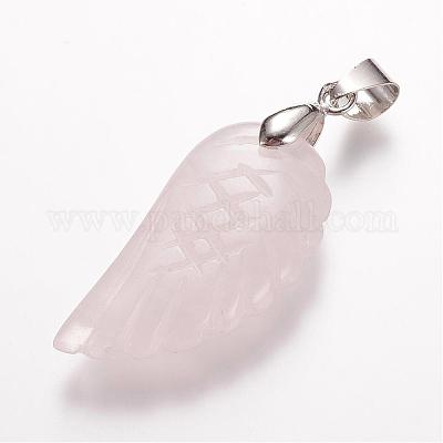 Natural Rose Quartz Pendants&nbsp;G-E339-02H-1