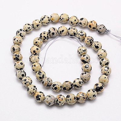 Natural Dalmation Jasper Beads Strands&nbsp;G-G542-10mm-07-1