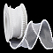 Polyester Ribbons, with Plastic Imitation Pearl Beads, White, 1-5/8 inch(40mm), about 4.92 Yards(4.5m)/Roll