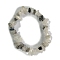 Natural Tourmalinated Quartz Stretch Bracelets, Chip, Inner Diameter: 2-1/8~2-3/8 inch(5.5~6cm)