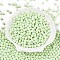 Opaque Baking Paint Glass Beads, Round, Pale Green, 5.5x4.5~5mm, Hole: 1mm, about 2500pcs/pound