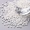 12/0 Glass Seed Beads, Opaque Colors Lustered, Round, White, 2mm, Hole: 1mm, about 30000pcs/pound
