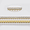 304 Stainless Steel Rhinestone Strass Chains, with Spool, Rhinestone Cup Chains, Golden, Crystal, 2x2x2mm, about 32.8 Feet(10m)/roll