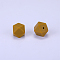 Hexagonal Silicone Focal Beads, Olive, 23x17.5x23mm, Hole: 2.5mm