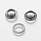 Brass Eyelets Ring, Rivet Snaps, Gunmetal, 15x3.8mm, Hole: 10mm