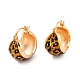 Brass Enamel Hoop Earrings&nbsp;EJEW-P301-07G-4