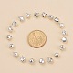 アイアン製ベルチャーム  銀色のメッキ  9.5x8x7mm  穴：1~2mm&nbsp;IFIN-Q112-01B-02-4
