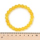 Natural Yellow Jade Bead Stretch Bracelets&nbsp;BJEW-K212-B-038-5