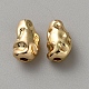 真鍮ビーズ  ナゲット  ゴールドカラー  9x5.5x4.5mm  穴：1.4mm&nbsp;KK-WH0044-164D-2