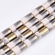 Half Electroplate Opaque Glass Beads Strands&nbsp;EGLA-S177-02C-1