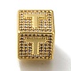 Brass Cubic Zirconia Beads&nbsp;KK-Q818-01T-G-1