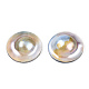 天然石シェルカボション  フラットラウンド  貝殻色  28~30x8.5~11.5mm&nbsp;PEAR-N020-Q02-3