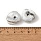 UVメッキ CCB プラスチックビーズ  テクスチャー  三角形  銀  20.5x18.5x10mm  穴：3mm&nbsp;FIND-Z066-04-3