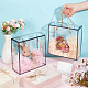 透明なペット用プラスチックギフトボックス  ポリエステルコード付き  長方形  ブラック  20x20x9cm&nbsp;AJEW-WH0166-06A-01-3