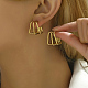 304 Stainless Steel Rectangle Stud Earrings&nbsp;UF5198-1-2