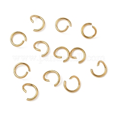 304ステンレススチールオープン丸カン  ラウンド  イオンプレーティング（ip）  18KGP本金メッキ  6x0.8mm  20ゲージ  内径：4.5mm