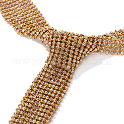 Alloy Full Crystal Rhinestone Mesh Tassel Y Necklaces for Women&nbsp;WG87624-01