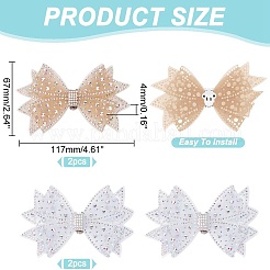 4Pcs 2 Style Polyester Shoe Buckle Clips&nbsp;HJEW-HY00077