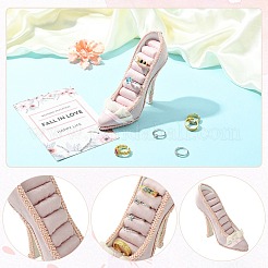 樹脂製ハイヒールのジュエリーの皮のディスプレイスタンド  ピンク  15x12x5cm&nbsp;ST-CJ0034-05