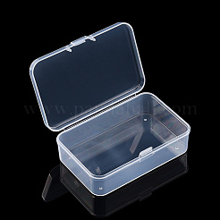 長方形のプラスチックビーズ保存容器  透明  8.5x5.6x2.6cm  インナーサイズ：5.1x8.15センチメートル&nbsp;CON-T003-06