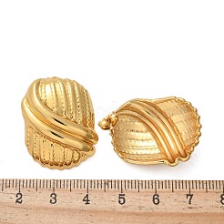 304ステンレススチールスタッドピアス  イオンプレーティング（ip）  長方形  18KGP本金メッキ  28.5x22mm&nbsp;EJEW-U047-29G
