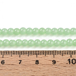 ジェイド風ガラスビーズ連売り  ラウンド  薄緑  4~4.5mm  穴：0.7mm  約101~102個/連  14.96~15.16''（38~38.5センチメートル）&nbsp;GLAA-T032-J4mm-03