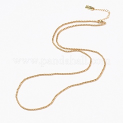 Brass Box Chain Necklaces&nbsp;NJEW-H206-03G