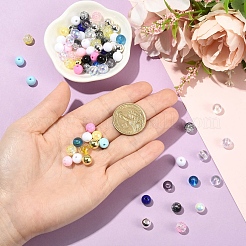 350Pcs 7 Colors Transparent  & Opaque Acrylic Beads&nbsp;MACR-YW0004-79