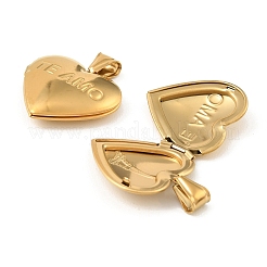 316 Stainless Steel Locket Pendants&nbsp;STAS-K321-21G