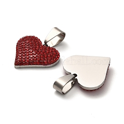 201 Stainless Steel Clay Pendants&nbsp;STAS-R166-02D-P